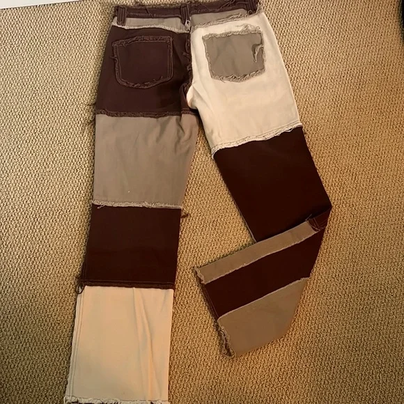 Jaded London Patchwork Brown Denim - Picture 4 of 4